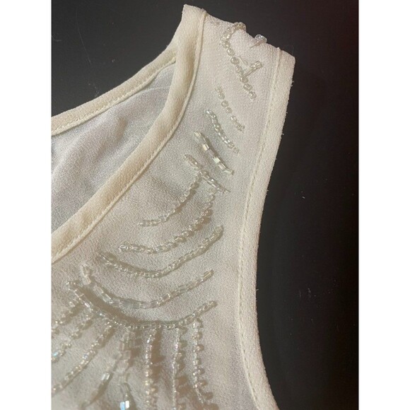 NEW Lucy & Laurel Beaded net mermaid tank Top blouse S PARTY FESTIVAL DAINTY - Picture 3 of 16